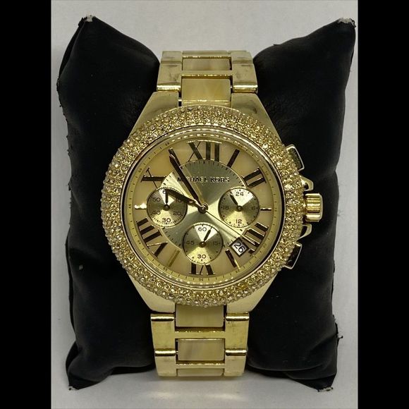 Michael Kors MK5802 Women's Gold Bracelet Analog Dial Quartz Wrist Watch EY323 - Picture 3 of 12